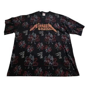 Vintage Miskeen Originals Men Shirt SZ 4X Band Silhouette Graphic Tee Tshirt